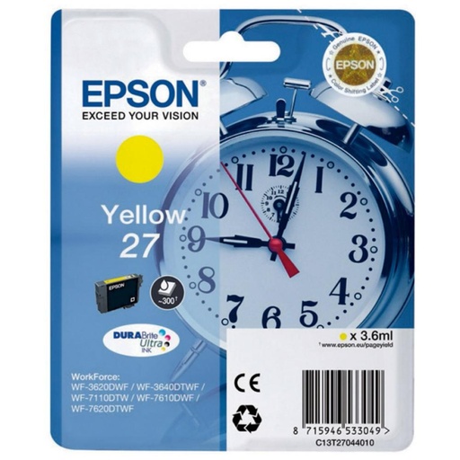 [166033] EPSON WORKFORCE WF-3000 Y WF-7000 CARTUCHO AMARILLO DE ALTA CAPACIDAD Nº27XL