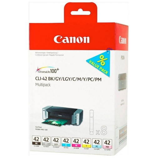 [165612] MULTIPACK ORIGINAL 8 COLORES CANON CLI-42 6384B010