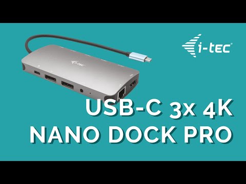 [120476] ESTACIÓN DE ACOPLAMIENTO I-TEC USB-C METAL NANO – TRIPLE DISPLAY FULL HD (HASTA 3 MONITORES) – PD 100 W, 2×DP + 1×HDMI