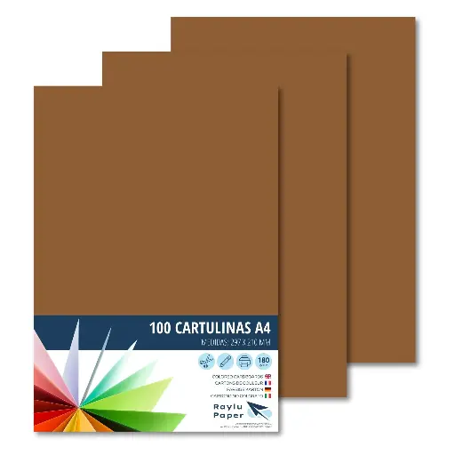[220559] CARTULINA RAYLU PAPER A4 180 g/m² MARRON 