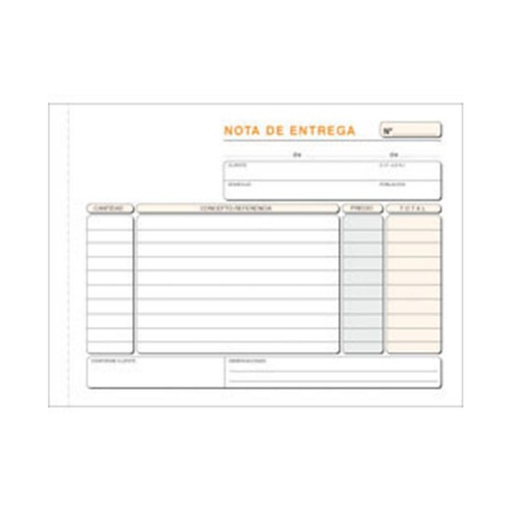 [001399] TALONARIO NOTAS DE ENTREGA 4º APAISADO TRIPLICADO AUTOCOPIANTE