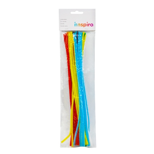 [650270] LIMPIAPIPAS CHENILLA COLORES SURTIDOS 4MM X 30CM – PACK 50U