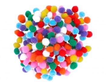 [650272] POMPONES DE POLIPROPILENO MIX 10 MM BOLSA 200 UDS