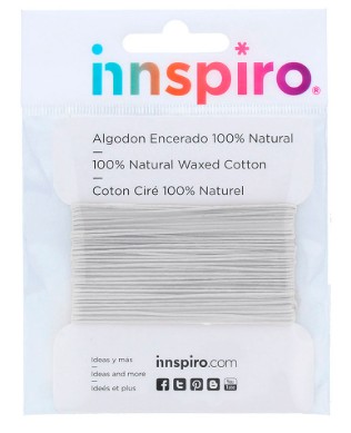 [650399] CORDÓN DE ALGODÓN ENCERADO FINO 0,5 MM  BLANCO– 5 M (INNSPIRO, REF. 220010)