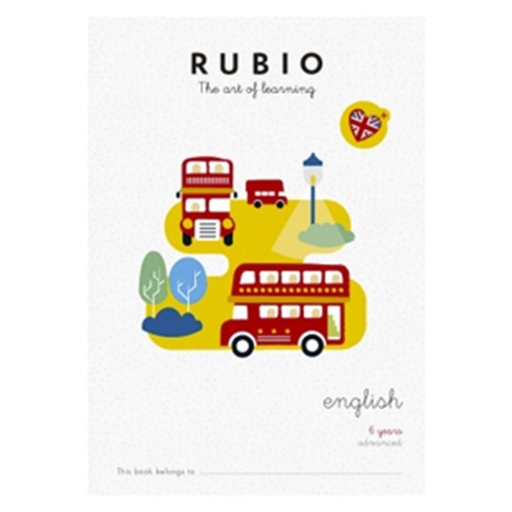 [630650] CUADERNO RUBIO ENGLISH 6 YEARS ADVANCED – A4, 28 PÁGINAS, +6 AÑOS