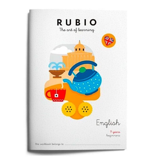 [630791] CUADERNO RUBIO ENGLISH 9 YEARS BEGINNERS – A4, 24 PÁGINAS, +9 AÑOS
