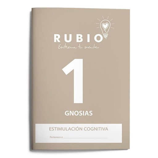 [630909] CUADERNO RUBIO GNOSIAS – ESTIMULACIÓN COGNITIVA NIVEL 1 (A4, 20 PÁGINAS)