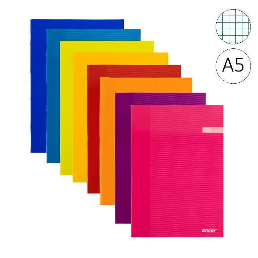 [002201] LIBRETA GRAPADA A5 TAPA CARTON 90 GRAMOS CUADRO 4MM