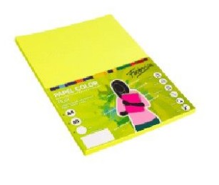 [002890] PAPEL A4 80 g/m² – 100 HOJAS – COLOR AMARILLO NEON