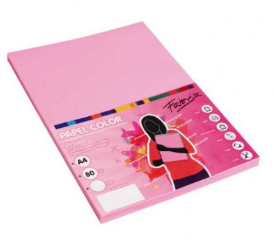[002044] PAPEL A4 80G 100 HOJAS COLOR ROSA