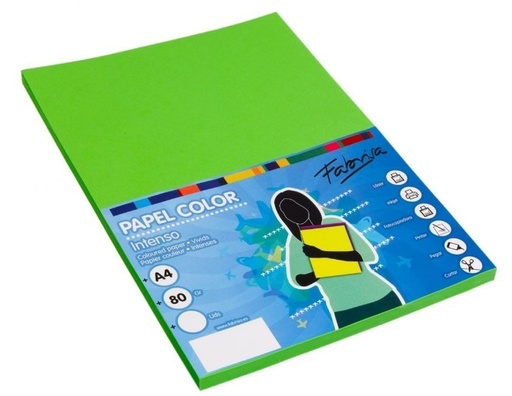 [001577] PAPEL A4 80 g/m² – 100 HOJAS – COLOR VERDE INTENSO 