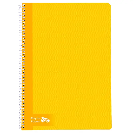 [004007] BLOC ESPIRAL FOLIO TAPA DURA 80 HOJAS 70 GRAMOS HORIZONTAL AMARILLO RAYLU