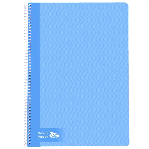 [004012] BLOC ESPIRAL FOLIO TAPA DURA 80 HOJAS 70 GRAMOS HORIZONTAL AZUL CLARO RAYLU