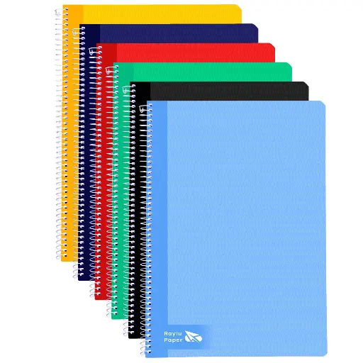 [001561] BLOC ESPIRAL FOLIO TAPA DURA 80 HOJAS 70 GRAMOS PAUTA 2,5MM RAYLU