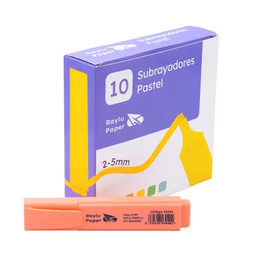 [081543] MARCADOR FLUORESCENTE RAYLU RAYLIGHT NARANJA PASTEL