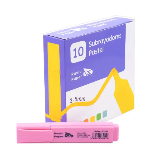 [081542] MARCADOR FLUORESCENTE RAYLU RAYLIGHT ROSA PASTEL