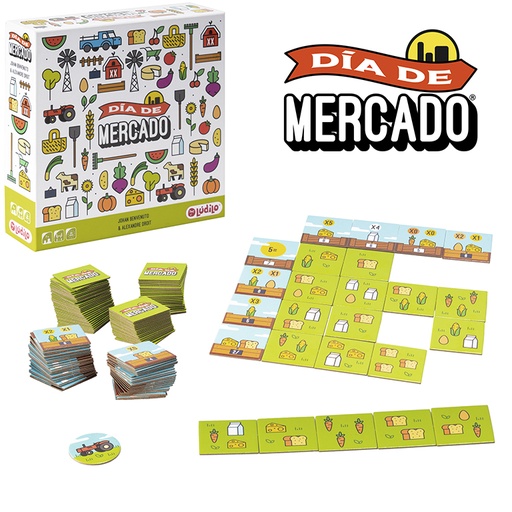 [710536] JUEGO LUDILO DÍA DE MERCADO – JUEGO DE MESA EDUCATIVO DE OBSERVACIÓN Y ESTRATEGIA (+7 AÑOS, 2-4 JUGADORES)