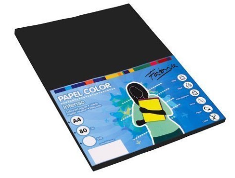 [825934] PAPEL A4 80 g/m² – 100 HOJAS – COLOR NEGRO