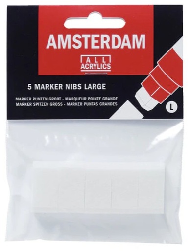 [825800] AMSTERDAM ACRYLIC MARKER PUNTAS XL ROUND 6MM SET 6UDS