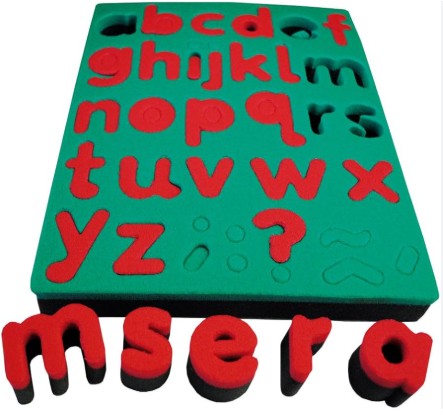 [825820] ESPONJAS PARA ESTAMPAR CON PINTURA LETRAS MINÚSCULAS Y SÍMBOLOS HENBEA