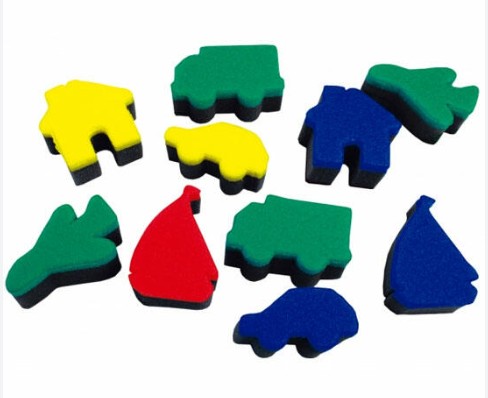 [825827] ESPONJAS PARA ESTAMPAR CON PINTURA TRANSPORTES HENBEA