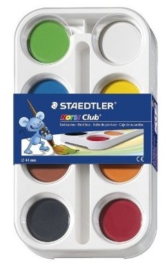 [825565] ACUARELAS STAEDTLER ESTUCHE 8 COLORES PASTILLAS GRANDES Ø44mm