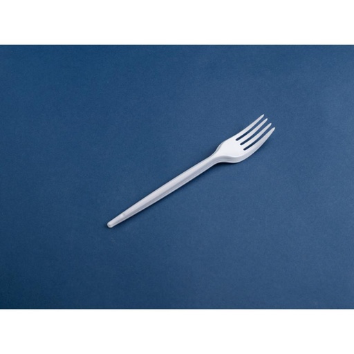 [749409] TENEDOR REUTILIZABLE BLANCO  16,5CM– PACK 100 UDS.