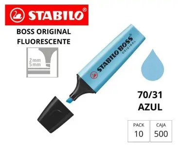 [080240] MARCADOR FLUORESCENTE STABILO BOSS 70–AZUL