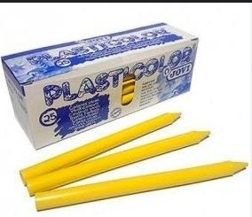 [825479] CERAS JOVI PLASTICOLOR — ESTUCHE UNICOLOR AMARILLO  25UDS · CERA BLANDA · COLORES VIVOS · MEZCLABLES · APTAS PARA ESGRAFIADO