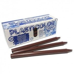 [825257] CERAS JOVI PLASTICOLOR MARRON OSCURO ESTUCHE UNICOLOR 25UDS 