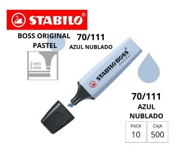 [081498] MARCADOR FLUORESCENTE STABILO BOSS 70–AZUL NUBLADO