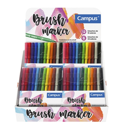 [630955] ROTULADOR PUNTA PINCEL 12COL+2