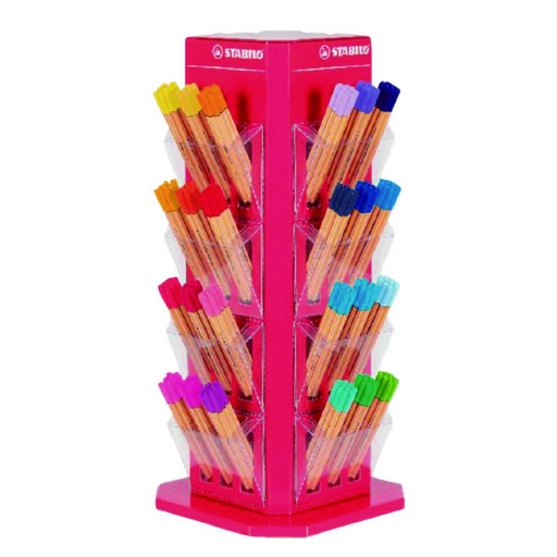[118612] ROTULADOR STABILO POINT 88 – EXPOSITOR ROTATIVO 480 ROTULADORES – COLORES SURTIDOS – PUNTA FINA 0,4 MM