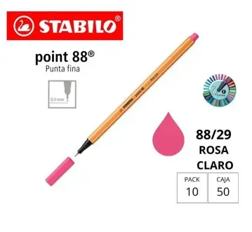 [118684] ROTULADOR STABILO POINT 88 ROSA CLARO