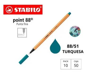 [119895] ROTULADOR STABILO POINT 88 TURQUESA