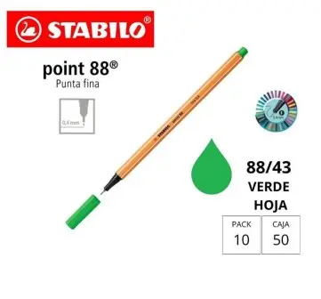 [119900] ROTULADOR STABILO POINT 88 VERDE HOJA 