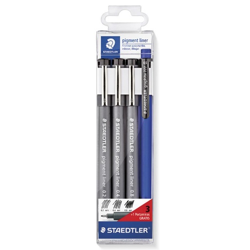 [080224] ROTULADOR STAEDTLER CALIBRADO SET DE 3 UNIDADES 0,2 0,4 0,8