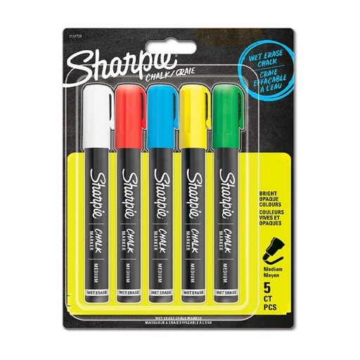 [118590] MARCADORES DE TIZA PARA PIZARRA (PACK 5 SURTIDOS) SHARPIE