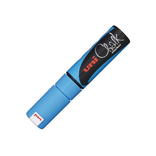 [119237] ROTULADOR UNI CHALK MARCADOR DE TIZA LÍQUIDA 8 MM AZUL CLARO