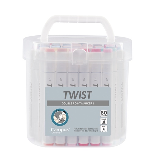 [081694] ROTULADOR TWIST DOBLE PUNTA 60