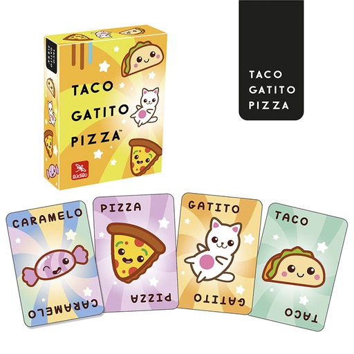 [710527] JUEGO DE CARTAS LUDILO TACO, GATITO, PIZZA