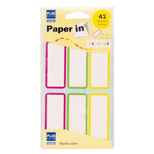 [630558] ETIQUETAS MARCADORAS LÍNEAS 28 X 65 MM 24 UNIDADES