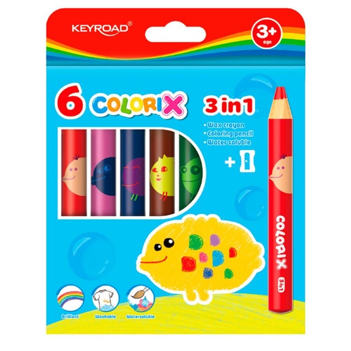 [640026] CERAS KEYROAD WAX-CRAYON 6 COLORES