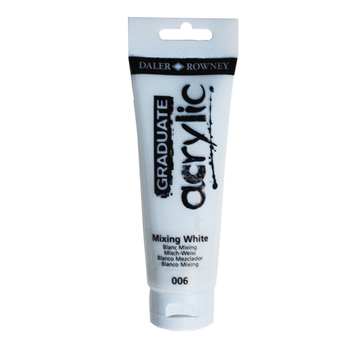 [649081] PINTURA ACRÍLICO GRADUATE DALER-ROWNEY 120 ML BLANCO MEZCLADOR (006)