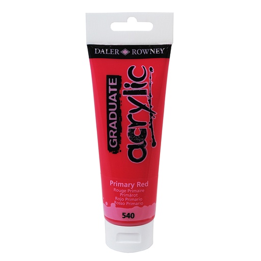 [649072] PINTURA ACRÍLICO GRADUATE DALER-ROWNEY 120 ML ROJO PRIMARIO (540)