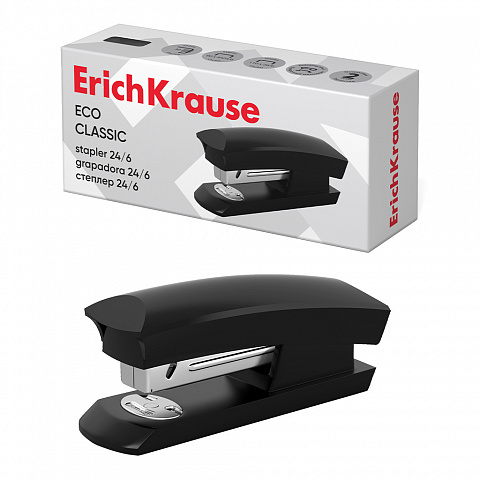 [040602] GRAPADORA ERICHKRAUSE ECO CLASSIC – Nº 24/6 | 26/6 – HASTA 30 HOJAS – NEGRO – CAJA 1 UD