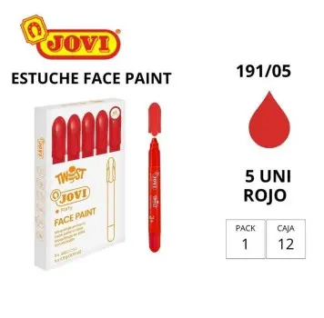 [649397] BARRA DE MAQUILLAJE TWIST MAKE-UP ROJO CAJA 5 UNIDADES JOVI