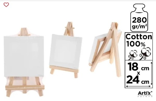 [650328] CABALLETE CON LIENZO MINI 18 × 24 CM