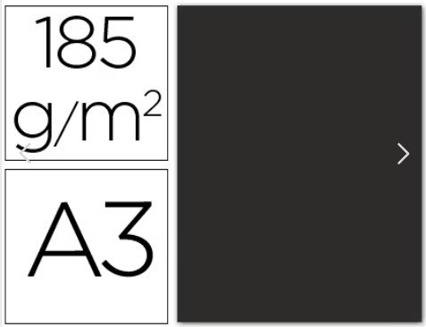 [700028] CARTULINAS CANSON IRIS A3 NEGRO 180 G (PACK 50 HOJAS) 420 × 297 MM 