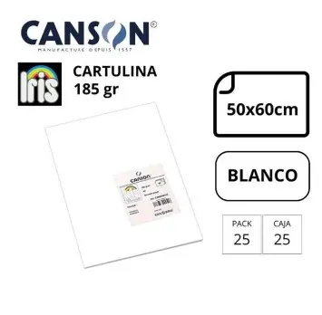 [649804] CARTULINA CANSON IRIS  50×65CM 185 GRAMOS BLANCO